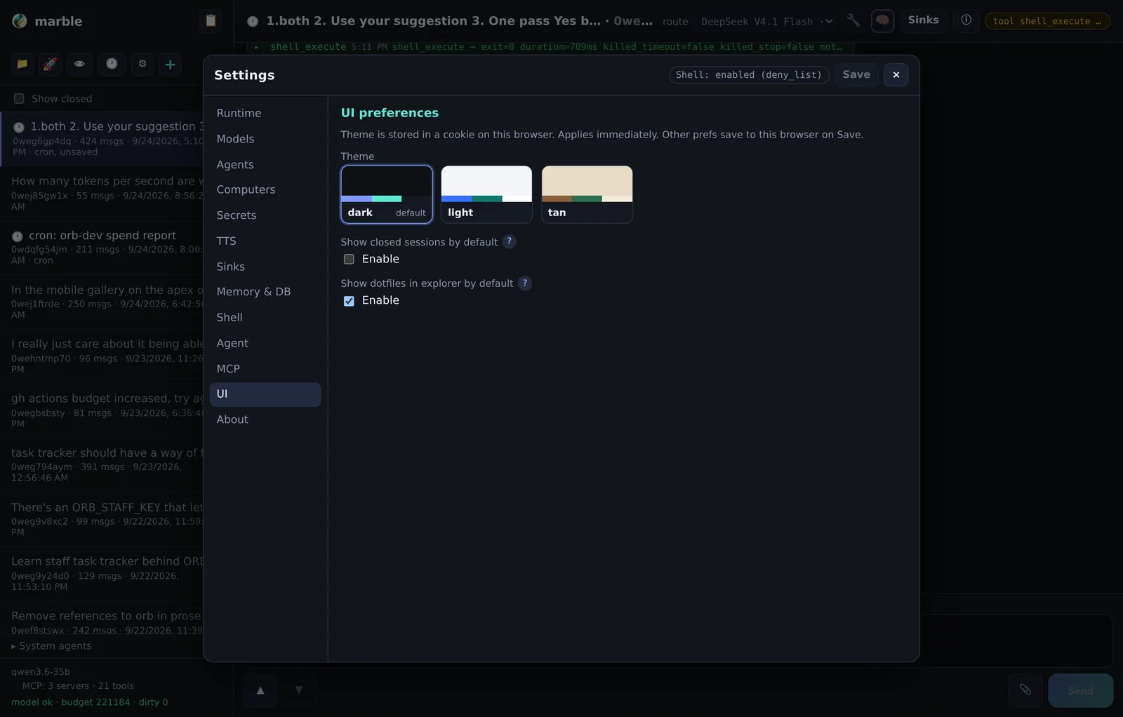 UI tab