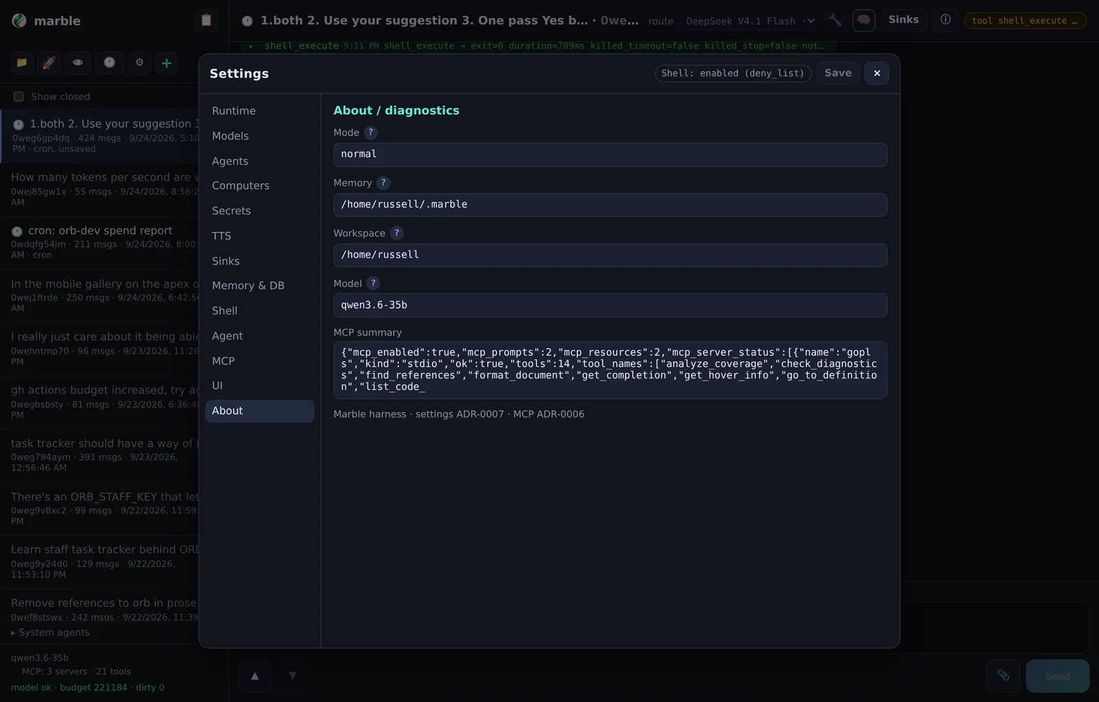 About tab